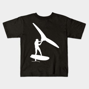 Surfing with wingfoil Kids T-Shirt